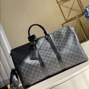 Louis Vuitton Keepall Bandoulière 45 Damier Graphite Canvas Travel - LK15