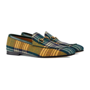 Gucci Men's Jordaan Tartan Tweed Loafer - LI016 - 2