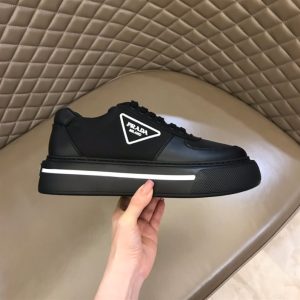 Prada Macro Re-Nylon and Brushed Leather Sneakers - PSD027