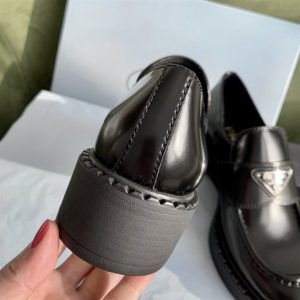 Prada Chocolate Brushed Leather Loafers - PLD005