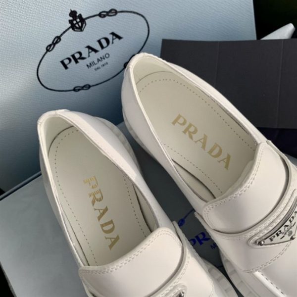 Prada Chocolate Brushed Leather Loafers - PLD006