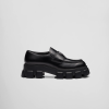 Prada Monolith Brushed Leather Loafers - PLD003