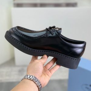 Prada Brushed Leather Lace-up Shoes - PLD012