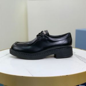 Prada Brushed Leather Lace-up Shoes - PLD012