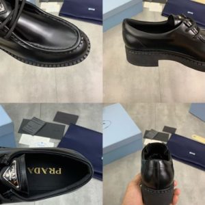 Prada Brushed Leather Lace-up Shoes - PLD012