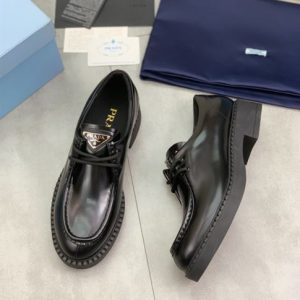 Prada Brushed Leather Lace-up Shoes - PLD012