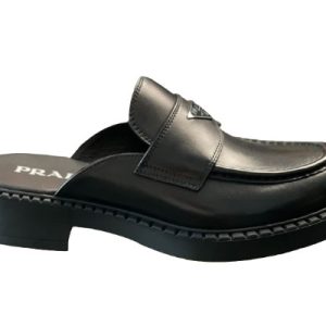 Prada Women Brushed Leather Mules - PLD018