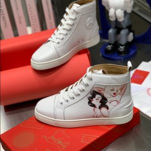 Christian Louboutin Skateboarding Shoes Men High-top White 2