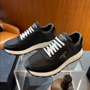 Prada Triangle-logo Re-Nylon Black Sneakers Reps 1