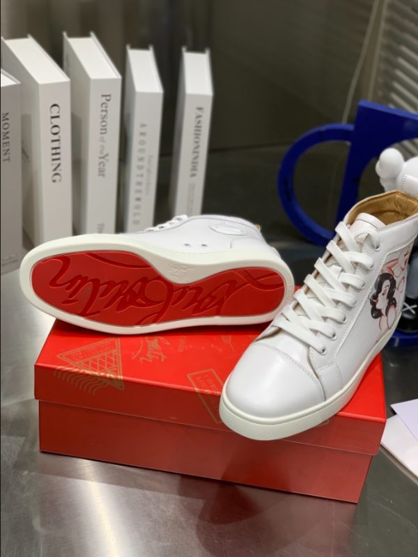 Christian Louboutin Skateboarding Shoes Men High-top White 1