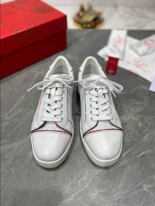 Christian Louboutin Fun Vieira White Red Sneaker Reps 3