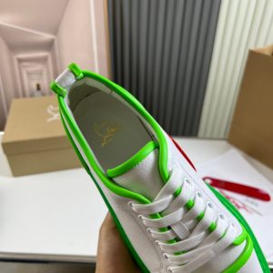 Christian Louboutin White Green Low Sneaker Reps 1