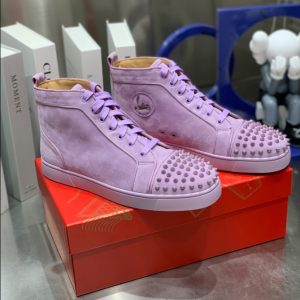 Christian Louboutin Lou Spikes Lilac Smoke Sneaker Reps 2