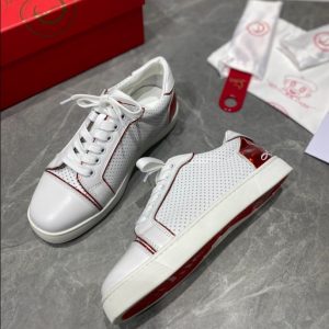 Christian Louboutin Fun Vieira White Red Sneaker Reps 4