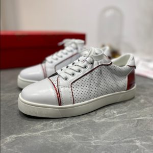 Christian Louboutin Fun Vieira White Red Sneaker Reps 1