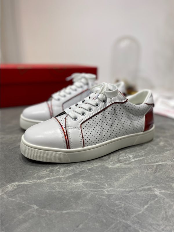 Christian Louboutin Fun Vieira White Red Sneaker Reps 1