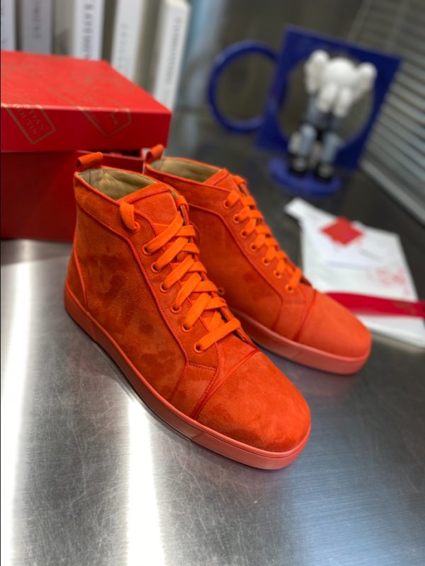 Christian Louboutin Orlato Orange Suede Sneaker Reps 2