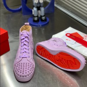 Christian Louboutin Lou Spikes Lilac Smoke Sneaker Reps 5