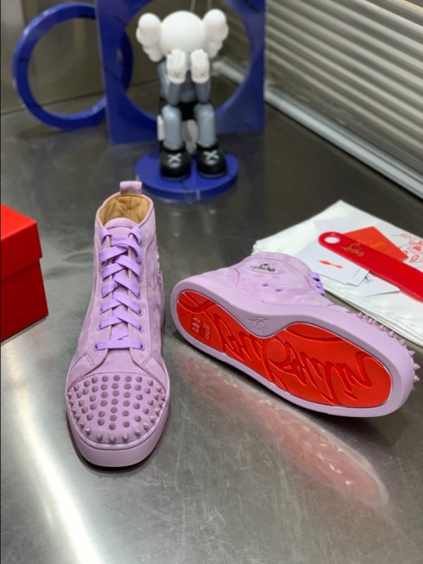 Christian Louboutin Lou Spikes Lilac Smoke Sneaker Reps 5