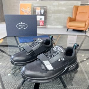 Prada Mechano Black Silver Sneakers Reps 6