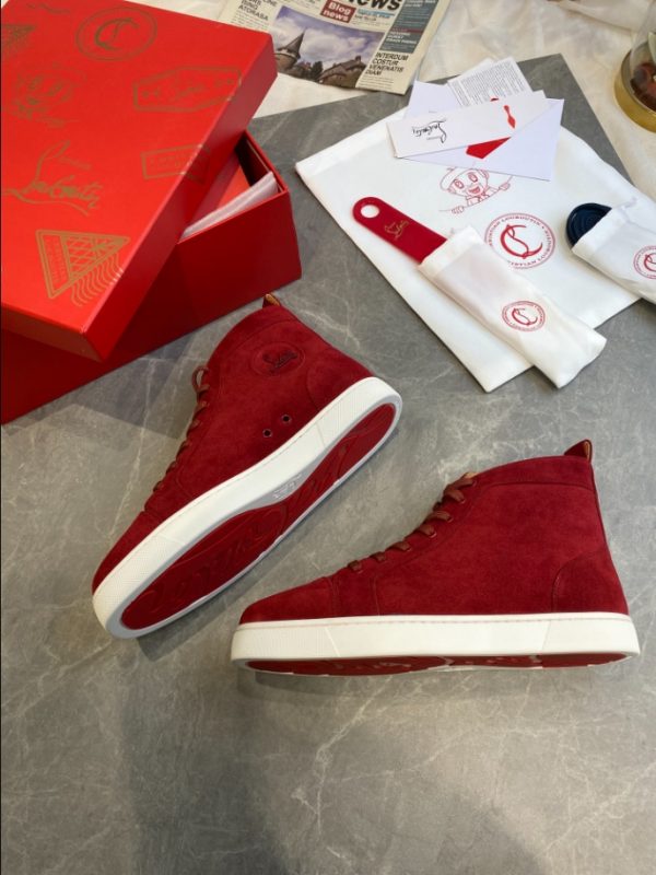 Christian Louboutin Louis High Red Sneaker Reps 3