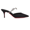 Christian Louboutin Planet Queen Mules Pumps Black Reps