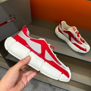 Prada Cloudbust Thunder Red Silver Sneakers Reps 6