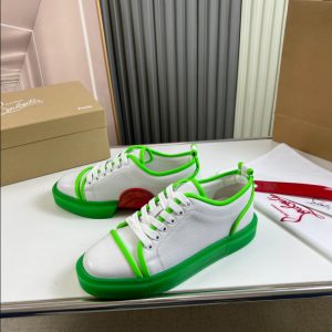 Christian Louboutin White Green Low Sneaker Reps 4