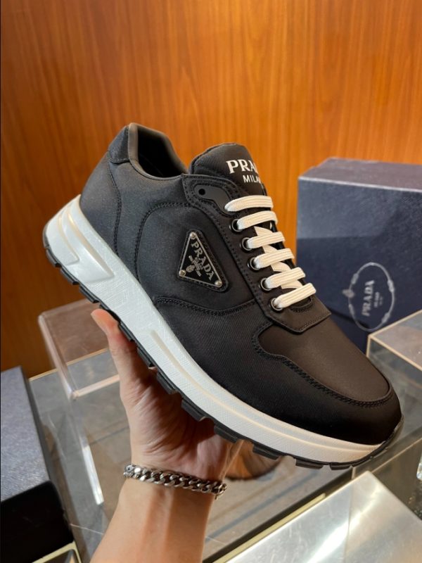 Prada Triangle-logo Re-Nylon Black Sneakers Reps 3