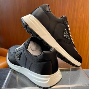 Prada Triangle-logo Re-Nylon Black Sneakers Reps 4