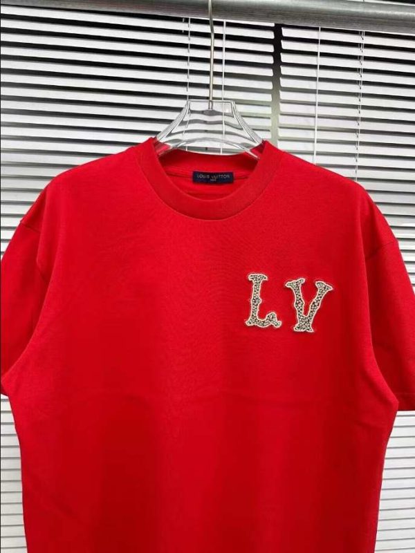 Cotton Pique T-Shirt With Embroidered LV Patch 1