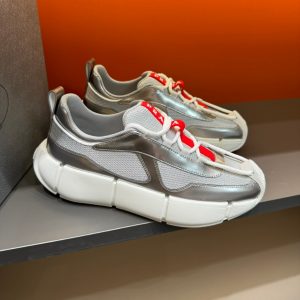 Prada Cloudbust Thunder Grey Silver Sneakers Reps