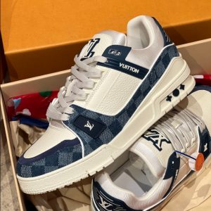 Louis Vuitton Trainer Navy White Sneaker 5