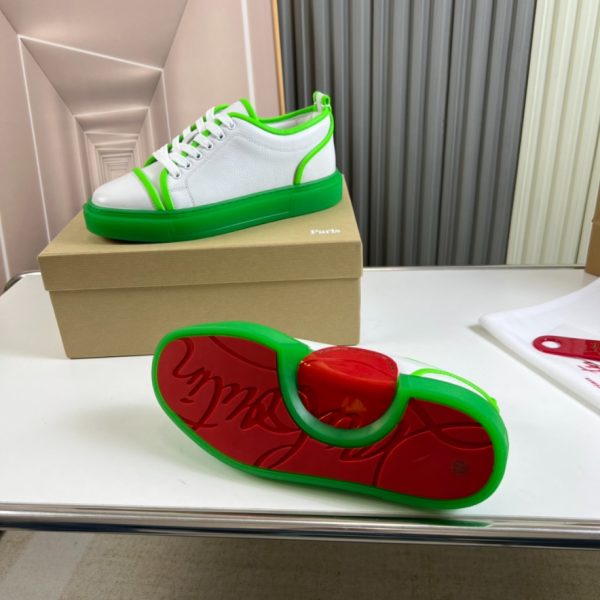 Christian Louboutin White Green Low Sneaker Reps 5