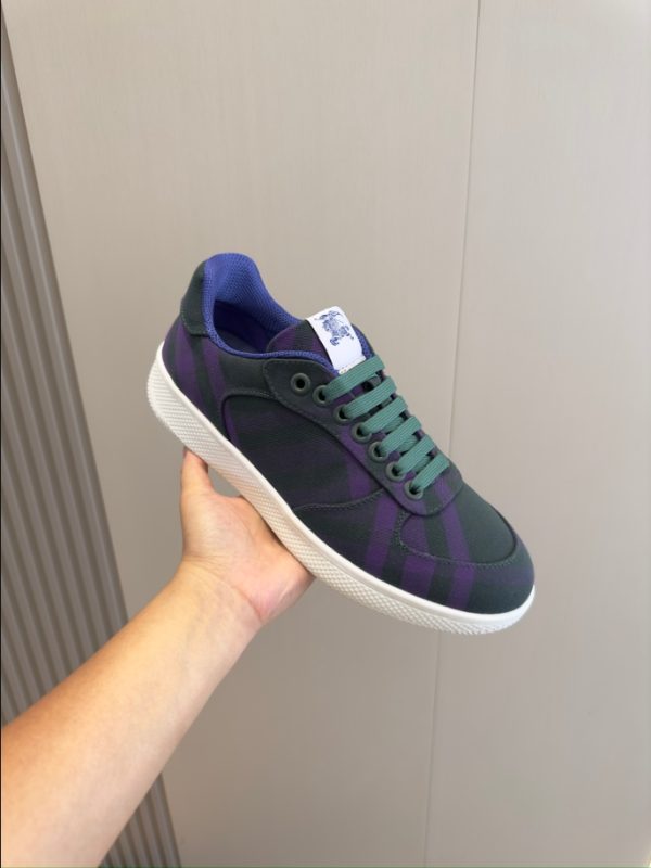 Burberry Navy Purple Mid Sneaker Reps 1