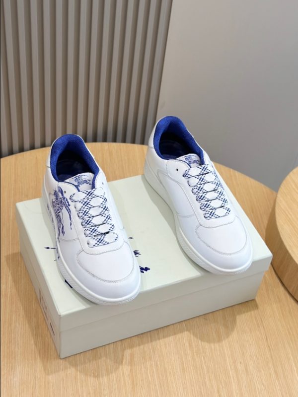 Burberry White Blue Low Sneaker Reps 1