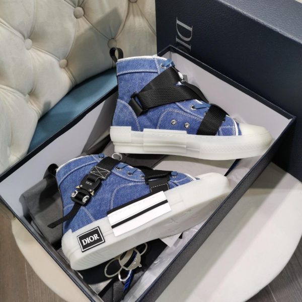 Dior B23 Oblique High ‘Cobra Buckle Canvas’ Blue Sneaker Reps