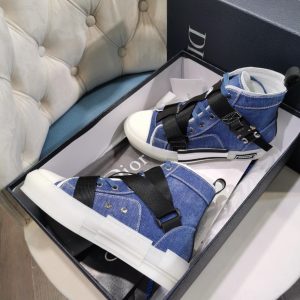 Dior B23 Oblique High ‘Cobra Buckle Canvas’ Blue Sneaker Reps 3