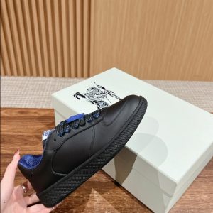 Burberry Terrace Leather Black Electric Blue Sneaker Reps 1