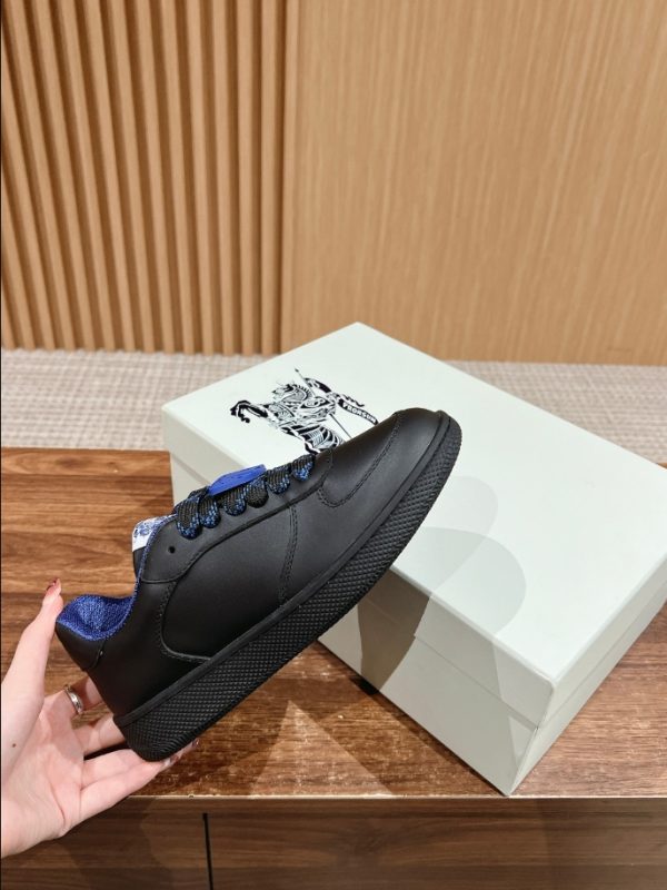 Burberry Terrace Leather Black Electric Blue Sneaker Reps 1