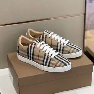 Burberry Vintage Check Leather Beige Sneaker Reps 1