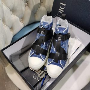 Dior B23 Oblique High ‘Cobra Buckle Canvas’ Blue Sneaker Reps 1