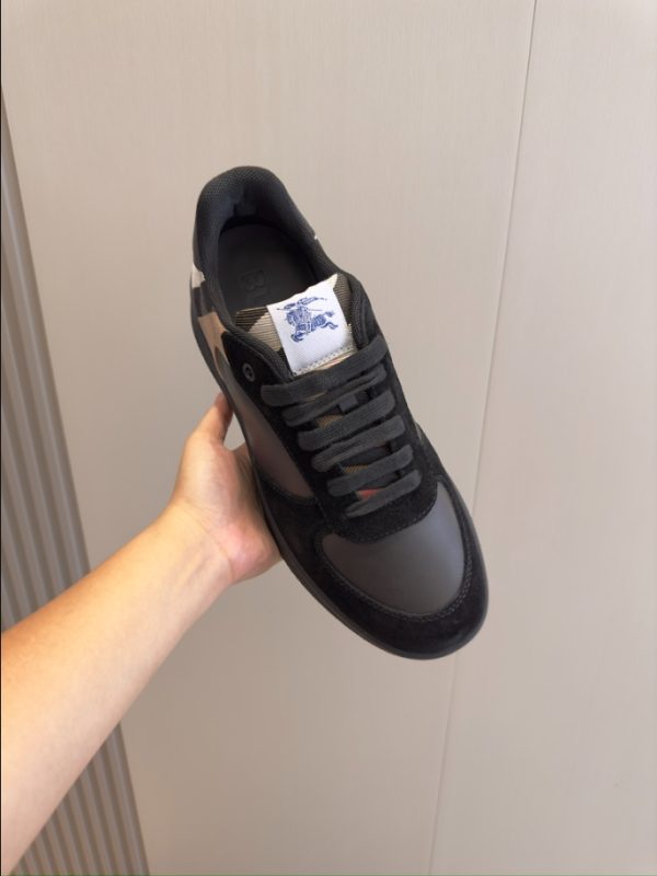 Burberry Suede And House Check ‘Black’ Sneaker Reps 3