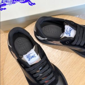 Burberry Suede And House Check ‘Black’ Sneaker Reps 2