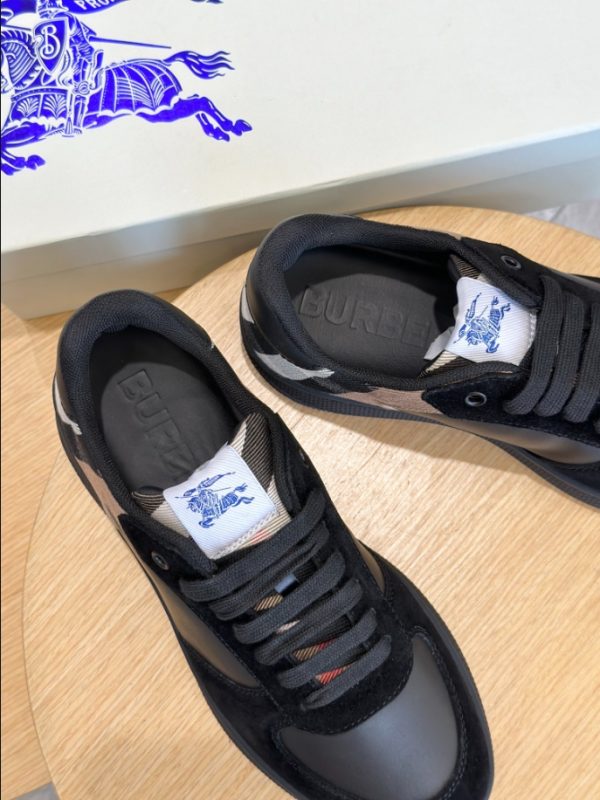 Burberry Suede And House Check ‘Black’ Sneaker Reps 2