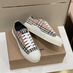 Burberry Beige Check Cotton Sneaker Reps 3