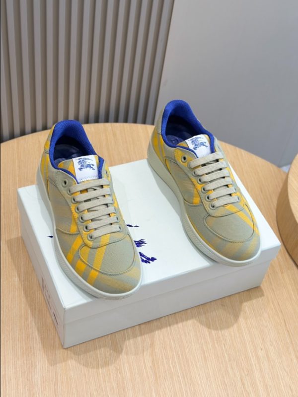 Burberry Yellow Brown Mid Sneaker Reps 2