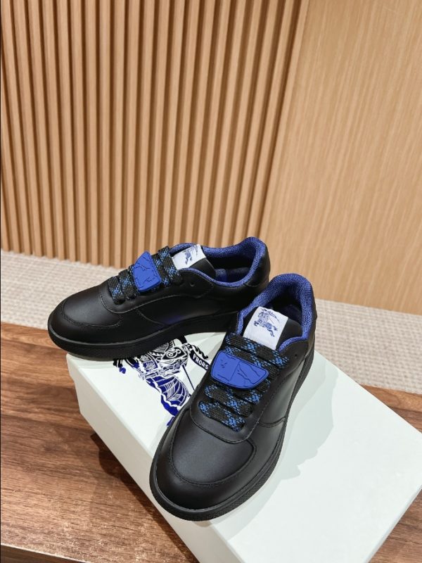 Burberry Terrace Leather Black Electric Blue Sneaker Reps 3