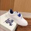 Burberry Terrace Leather White Electric Blue Sneaker Reps