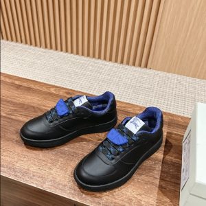 Burberry Terrace Leather Black Electric Blue Sneaker Reps 6